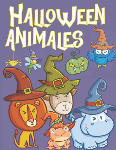 Halloween Animales Libro de Colorear para Niños de 3 a 8 Años