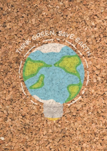 Think Green Save Earth: Quadernone quadretti 1 cm per elementari con margine, A4, 100 pagine, Rigatura 10, Ecosostenibile (Italian Edition)
