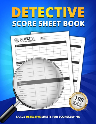 Detective Score Sheet Book: 100 Large Score Sheets For Scorekeeping | Elegant Detective Game Score Keeping Book