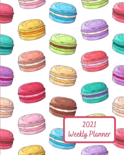 2021 Weekly Planner: Macarons