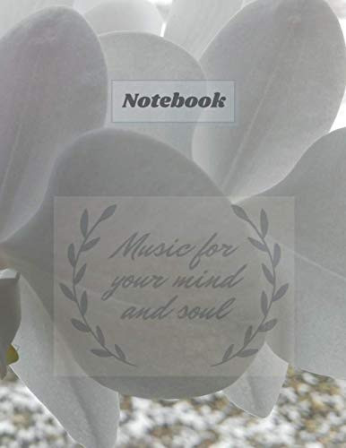 Lyrics Notebook - Music for Your Mind and Soul - Version 1 with Orchid Flower and Black Title