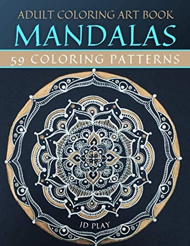 Adult Coloring Art Book Mandalas, 59 Coloring Patterns