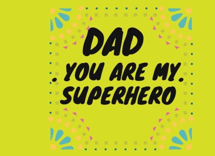 Dad You Are My Superhero: 8.25"x 6" 120 Blank Pages Notebook For Fathers to Fill Their Creative Ideas and Notes/ Father's Day Gift/ Appreciation to Father from his Kids / Dad Birthday Gift