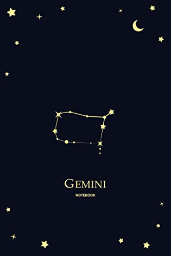 Gemini: Journal and Notebook Zodiac Star 6x9 inches 120 Pages Lined