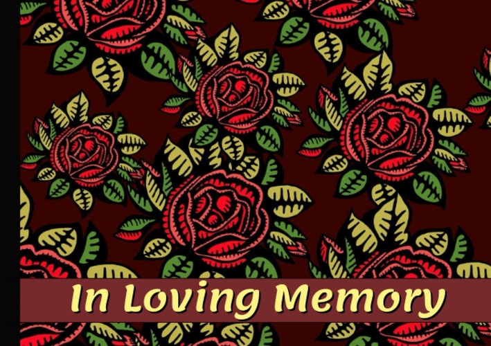 In Loving Memory: Funeral guest book, condolence and remembrance registry.