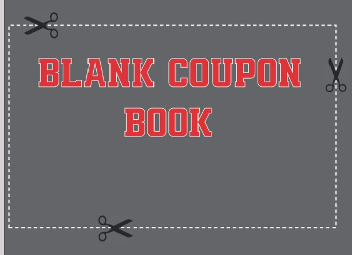 Blank Coupon Book: Blank Coupon Booklet to Fill In - 50 Blank Coupon for DIY gift Certificate Voucher