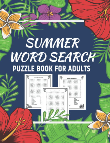 Summer Word Search Puzzle Book For Adults: Large Print Word Search Puzzles for Adults and Seniors to Improve Vocabulary and Relax