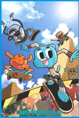 gumball and darwin: Notebook 120 pages | 6" x 9" | Collage Lined Pages | Journal | Diary | For Students, Teens, and Kids | For School, College, University, and Home (French Edition)