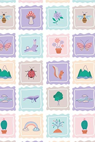 Notebook Cute Woodland Nature Animals Stamps Notebook Lined Journal Blank