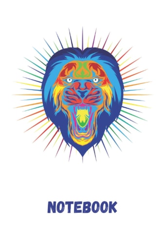 Colorful Lion Notebook. 6x9 inch/ 120 page notebook: Notebook for Lion lovers
