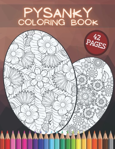 Pysanky Coloring Book Ukrainian Herbal Easter Gift Cut-Out Colouring Eggs with Mandala Patterns For Everyone