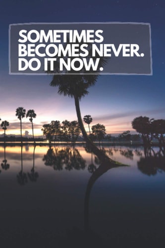 SOMETIMES BECOMES NEVER. DO IT NOW.: Perfect for personal use, or for your whole office. Get yours today!