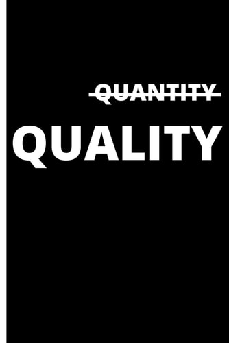 Notebook “(Quantity) Quality”: Great gift for colleagues, boss, friends and employees.