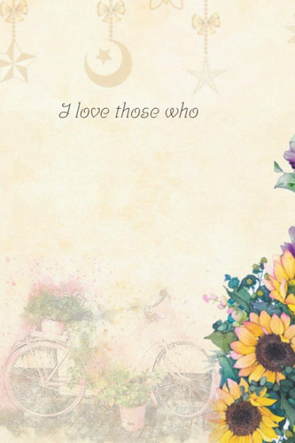 I love those who can smile in trouble: Notebook: Lined Notebook Journal, Black Notebook, 6 x 9 inches - 100 Pages: perfect bound, Soft Cover