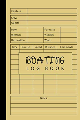 Boating Log Book: Daily Record Boat and Trip Information | 2021 Calendar | Boat Maitenance Entry Log Book | 120 Pages Matte Cover 6x9 In