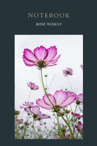 NOTEBOOK: simple notebook journal, with flower on cover, size A5 versatile size, Suitable for everyone, it's a perfect gift for any gift giving occasion.