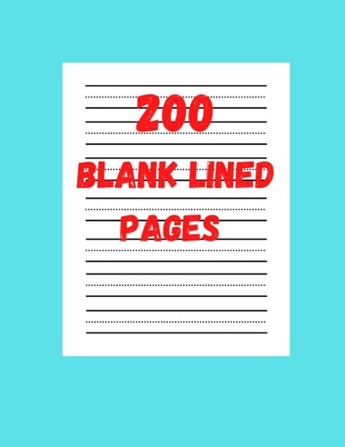 200 BLANK LINED PAGES
