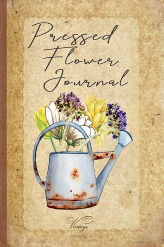 Pressed Flower Journal: Flower Art Journal | Journal And log Book | Press Flower Space & Note Page (Look Inside) Dried flower Notebook, Cottagecore Design
