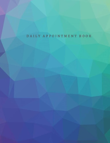 Daily Appointment Book Rainbow Gradiant 8. 5 X 11 Daily Planner - 7 Am - 8 Pm Appointment Scheduling Planner with 15 Minute Increments