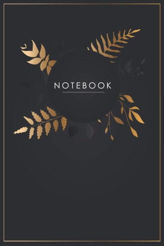 NOTEBOOK: Black and Gold Journal | Beautiful Premium Look Design | Perfect For Gift | 100 Dot Grid/Dotted pages | 6" x 9" | Matte Finish