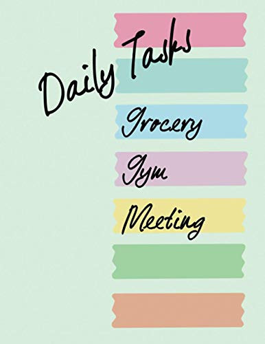 Daily Tasks Daily Journal, Weekly Plans, 120 Lined Pages, Kids, Moms, Teenys, Mens, Women