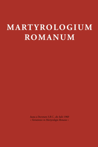 Martyrologium Romanum (Latin Edition)