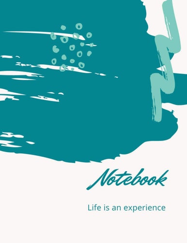 Notebook life is an experience: gratitude journal for kids children student happiness notebook large print 8.5*11 inches 110 pages