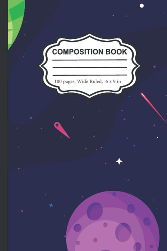 Astrology Galaxy Space Composition Notebook: Wide Ruled Gift Background Wallpaper Premium Vector Cover