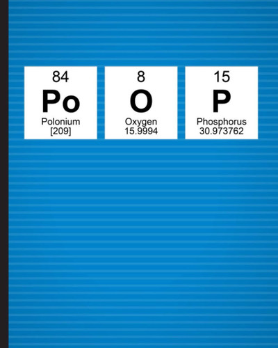 Poop: Gift idea for chemists. Word spelled from periodic table science notebook for science students, gift for chemistry and science university, high ... graduate gift for chemistry geeks and nerds.
