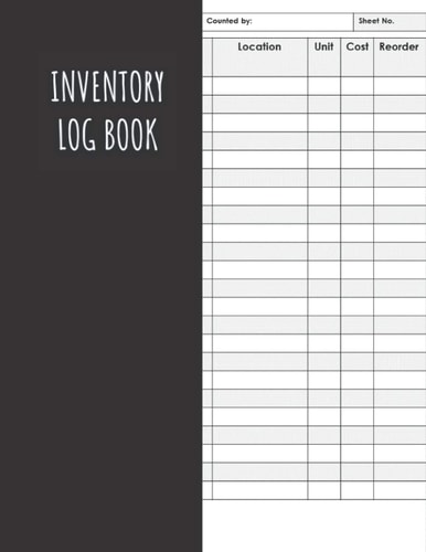 Inventory Log Book: Inventory Log Book for Small Business or Personal | Book Keeping Log - Inventory Organizer Ledger Notebook | Stock Record Book (Black)