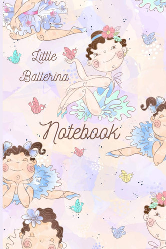 Notebook: Cute Blushing Pink Ballerina Notebook Black Lined