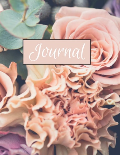 Journal: Beautiful 8.5 x 11 Blush Pink and Lavender Roses Lined Journal. Perfect Gift for Women