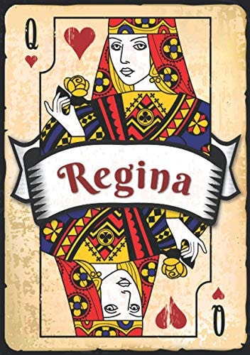 Regina: Taccuino A5 | Nome personalizzato Regina | Regalo di compleanno per moglie, mamma, sorella, figlia ... | Design: carte da gioco | 120 pagine a ... formato A5 (14.8 x 21 cm) (Italian Edition)