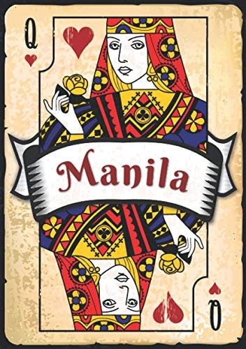 Manila: Taccuino A5 | Nome personalizzato Manila | Regalo di compleanno per moglie, mamma, sorella, figlia ... | Design: carte da gioco | 120 pagine a ... formato A5 (14.8 x 21 cm) (Italian Edition)