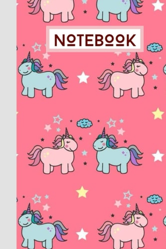 PINK Unicorn NOTEBOOK 6x9 120 pages: Notebook unicorn Pink lines 120 pages