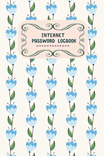 Internet Password Logbook: Beautifull Flowral cover password book small 105 Pages 6” x 9” page, Internet Password Logbook Organizer with A-Z Tabs logbook for websites