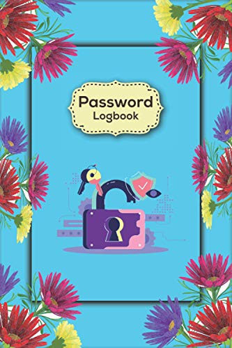 Internet Password Logbook: Flowral light blue cover Personal Internet Address & Password Logbook | Simple Password Book With A-Z Tabs | Forgot Your ... of website. password notebook refillable