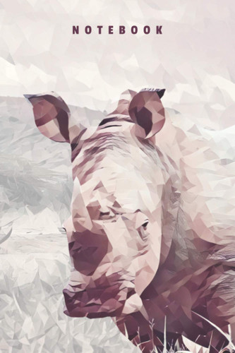 Notebook: Abstract Animal Journal: Rhino | Wide Ruled Notebook for School, College and Work | Perfect fot Kids, Boys, Girls, Teenagers and Adults