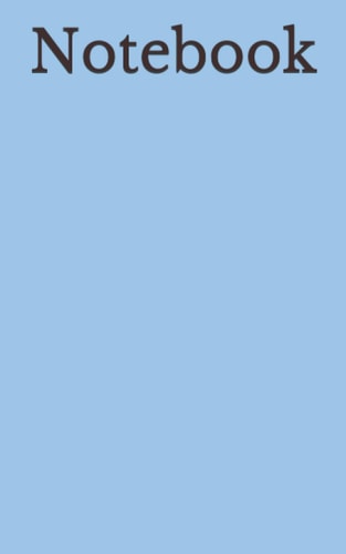 Notebook: 5'x8' simple 100 pages notebook soft blue colour