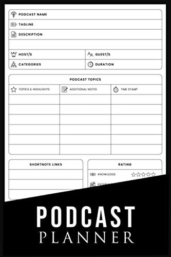 Podcast Planner: Podcast Planning Journal for Daily Planning Your Podcasts Episodes Goals & Notes, Podcasting Journal | Podcast Planner Book Diary Log | Logbook 2021