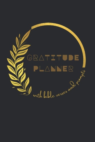Gratitude Planner Journal With Prompts | Simple Layout For Start With Gratitude Daily | 120 pages | 6"x9" Glossy Cover Black