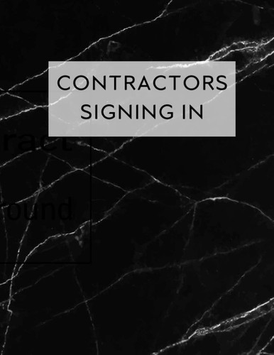 Contractors Signing in Book Visitors and Contractors Sign in and Out for Company | Black Marble