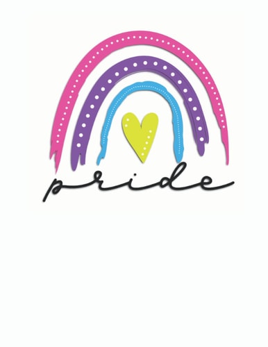 Rainbow and Heart LGBTQ Pride Notebook LGBTQ+ Notebook Journal 8. 5x11 120 Pages