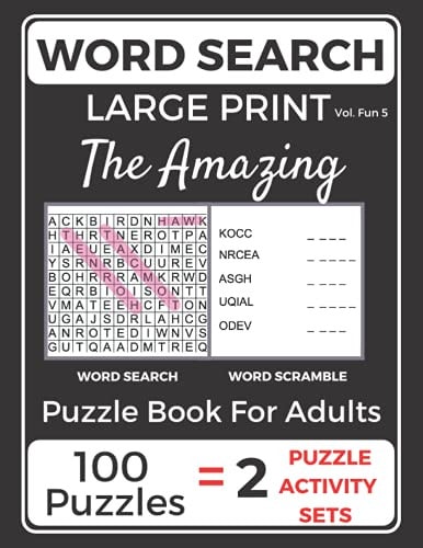 Word Search for Adults Large Print Jumbo Word Search