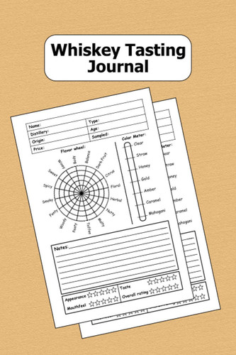 Whiskey Tasting Journal: Log Book & Record Keeping Notebook for Whiskey Collectors and Lovers | Taste, Review, Rate, and Record your Whiskeys