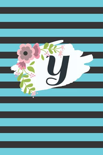 Y Monogram Minimalist Typography Blank Lined Notebook 6 X9 120 Page Journal Diary