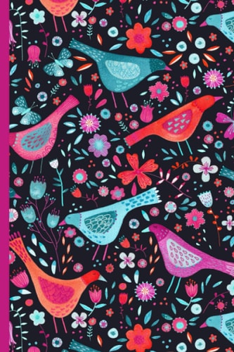 Notes: A Blank Squared Paper Journal with Watercolor Birds in a Garden Pattern Cover Art