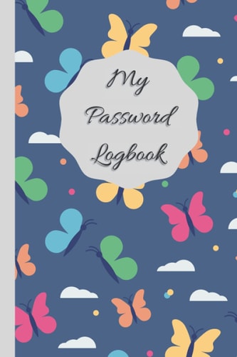 My Password Logbook: Pocket Size 6" x 9" , butterflies Cover (Password Logbook): For women ,For girls Paperback