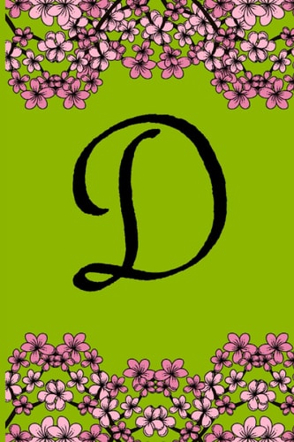 D: Initial Notebook for Women and Girls, Green 6 x 9