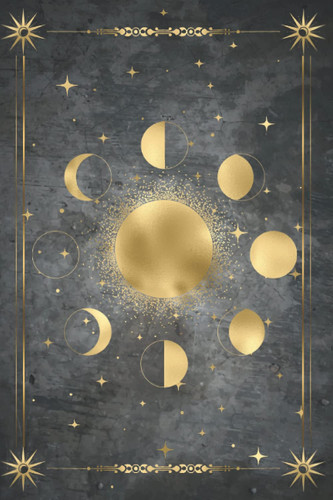Shadow Work Journal: Blank Lined Grimoire Notebook With Celestial Sun Stars And Moon Phase Design, Great Witchy Gift For Women